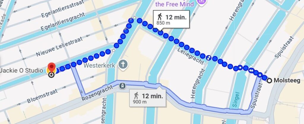 route naar jackie O
